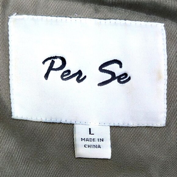 Per Se Army Green Cargo Vest Adjustable Waist Sleeveless Full-Zip Womens Sz Lg - Picture 9 of 10